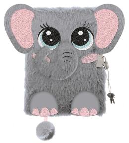 Pamiętnik A5/96K z kłódką 3D Elephant