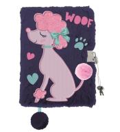 Pamiętnik A5/96K z kłódką 3D Lady poodle