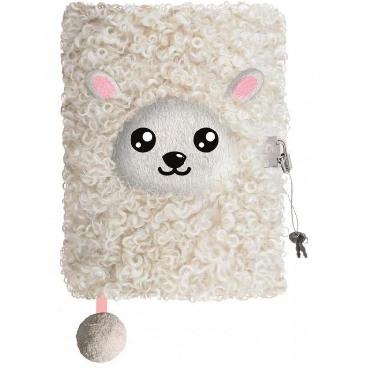 Pamiętnik A5/96K z kłódką 3D Sheep