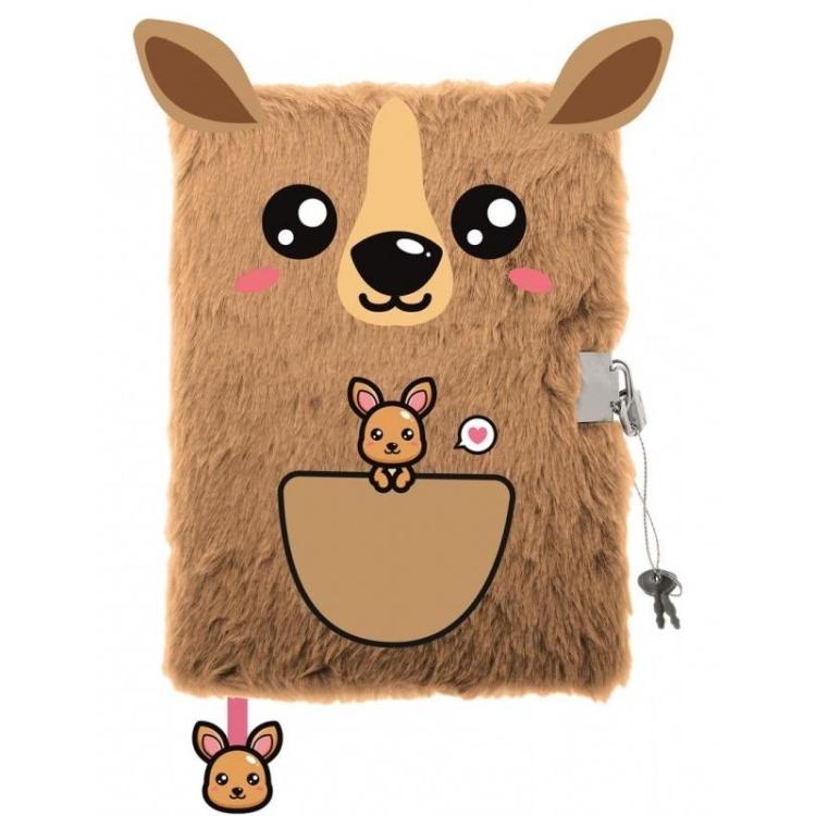 Pamiętnik A5/96K z kłódką 3D Kangaroo