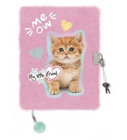 Pamiętnik A5/96K z kłódką Pastel kitty