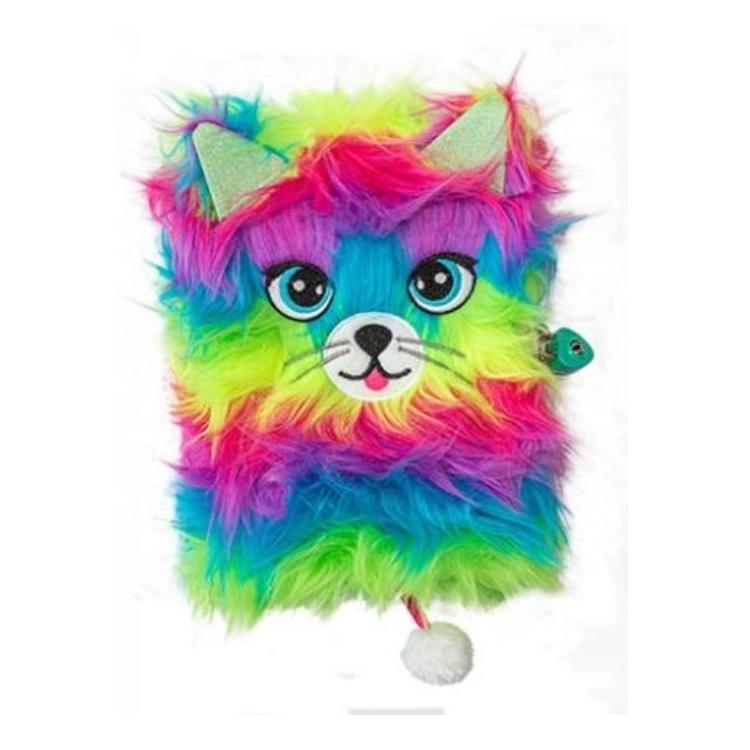 Pamiętnik z kłódką A5/96K Rainbow Cat