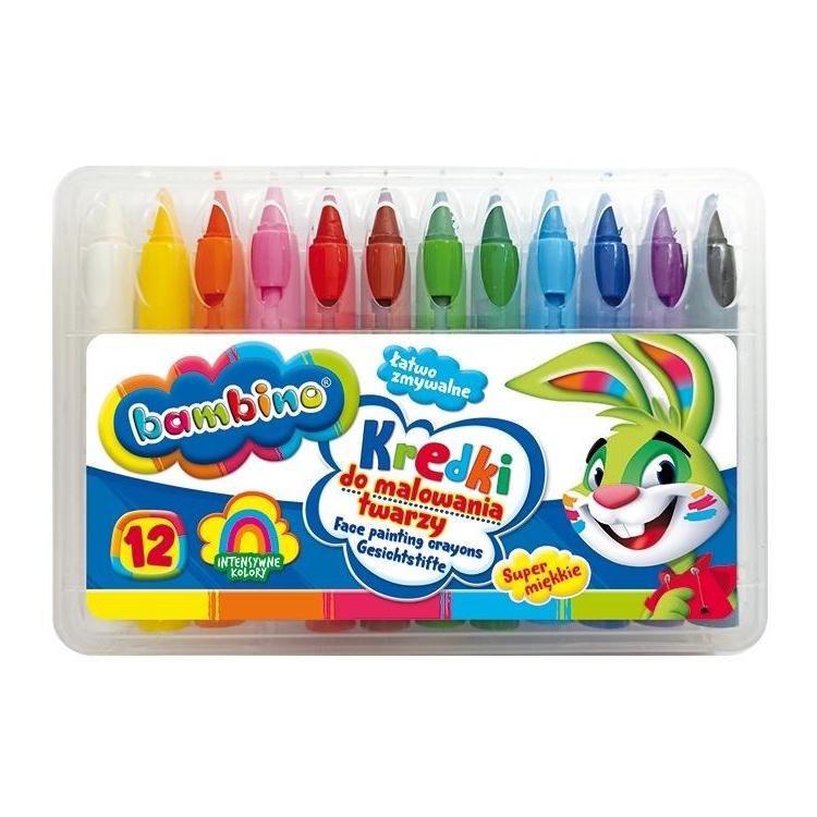 Kredki do malowania twarzy 12 kolorów BAMBINO