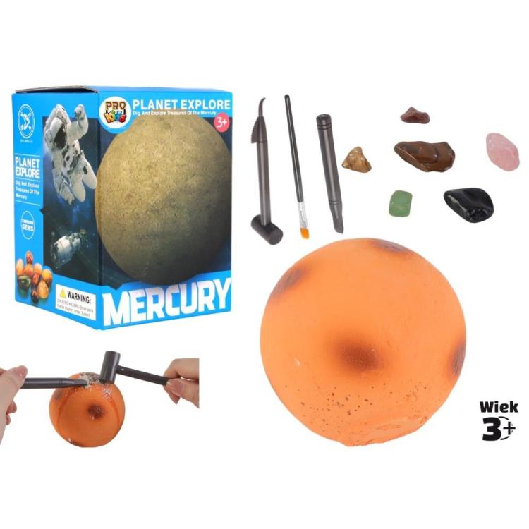 Wykopaliska minerałów planeta Merkury