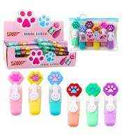 Mini zakreślacze z łapką 6szt