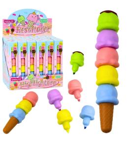 Zakreślacze Lody w rożku pastelowe 5 kolorów