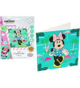 Diamentowa mozika Minnie na wakacjach 18x18cm