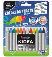 Kredki do twarzy 12 kolorów x 2,5g KIDEA