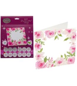 Diamentowa mozika Ramka kwiatowa 18x18cm