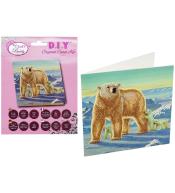 Diamentowa mozika Rodzina polarna 18x18cm