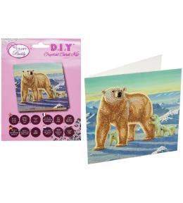 Diamentowa mozika Rodzina polarna 18x18cm