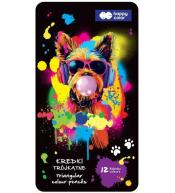 Kredki drewniane trójkątne 12 kolorów