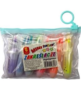 Zakreślacze mini 6 kolorów