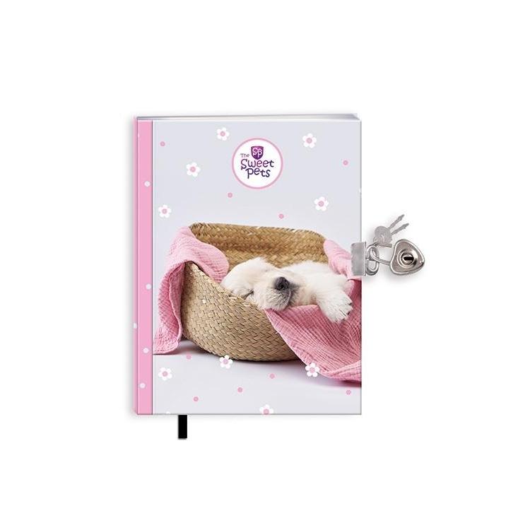 Pamiętnik z zakładką i kłódką The sweet pets Pies