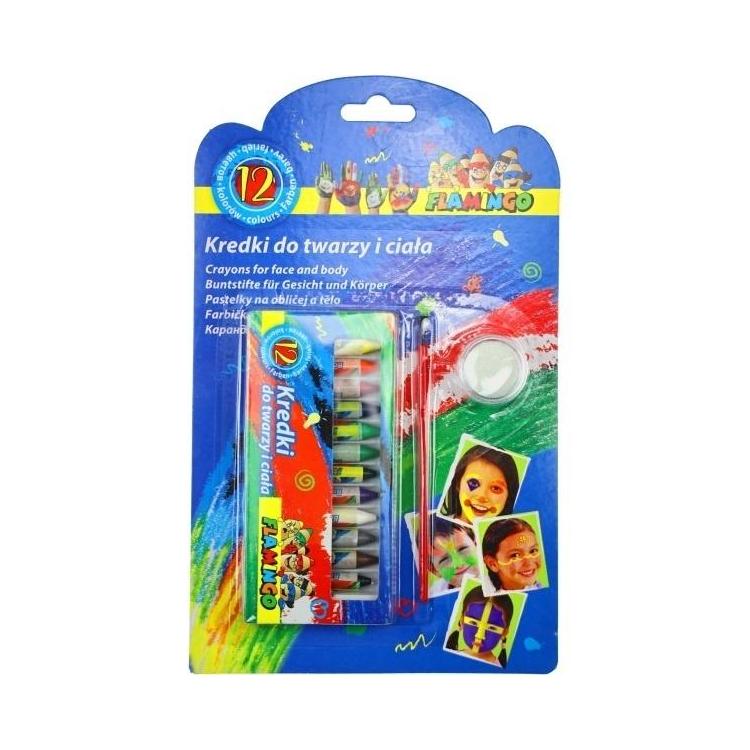 Kredki do malowania twarzy i ciała 12 kolorów