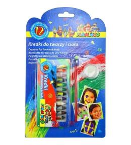 Kredki do malowania twarzy i ciała 12 kolorów