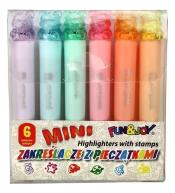 Zakreślacze mini 6 kolorów