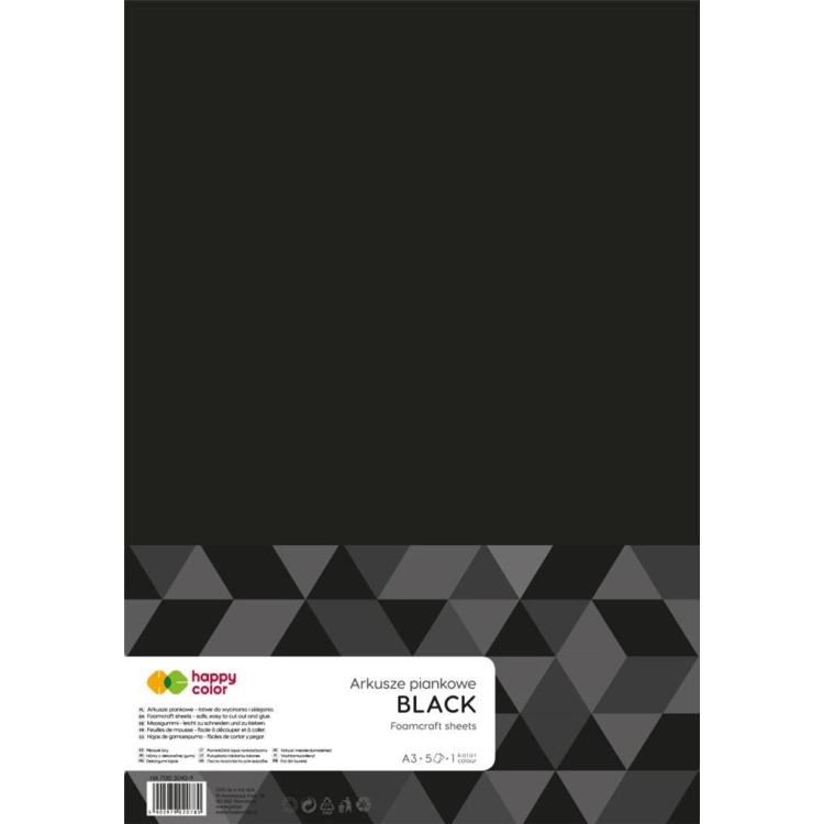 Arkusze piankowe A3 5szt czarny HAPPY COLOR