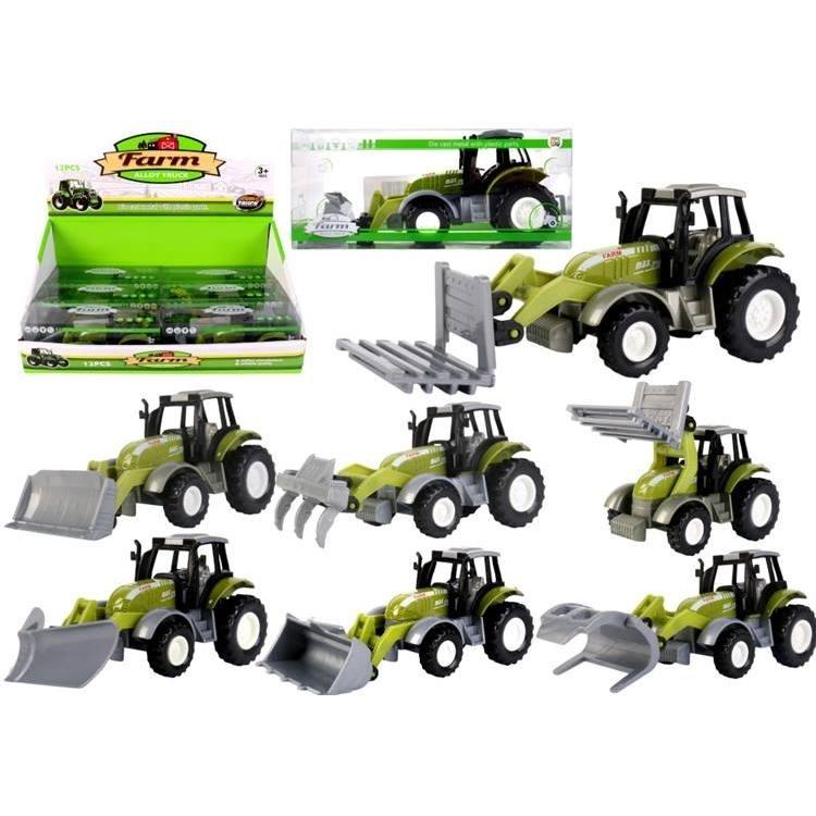 Traktor z łyżką metalowy mix