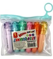Zakreślacze mini 6 kolorów