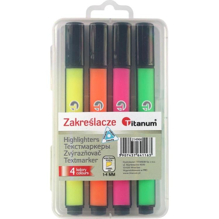 Zakreślacze trójkątne 4 kolory