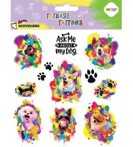 Tatuaże zmywalne Funny Dogs HAPPY COLOR