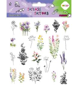 Tatuaże zmywalne Flowers HAPPY COLOR