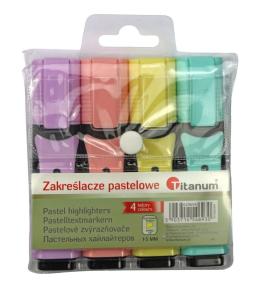 Zakreślacze pastelowe 4 kolory