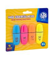 Mini zakreślacze 4 kolory ASTRA