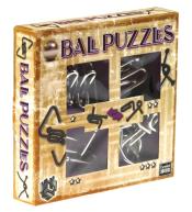 Łamigłówki metalowe 4 szt Ball Puzzles fiolet G3
