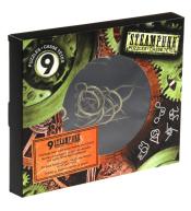 Łamigłówki metalowe 9 szt Steampunk czerwony G3