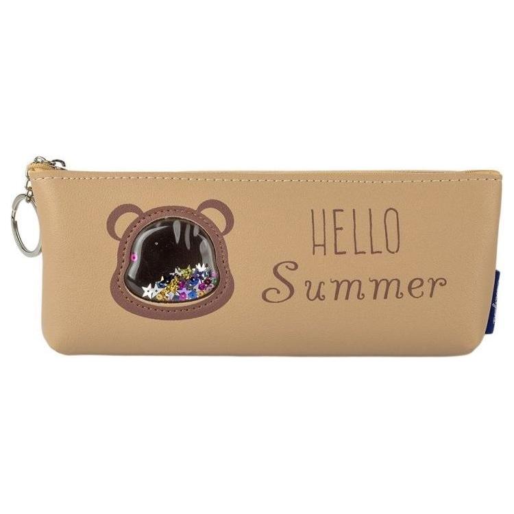 Piórnik saszetka Misiek Hello summer beżowy FRESH