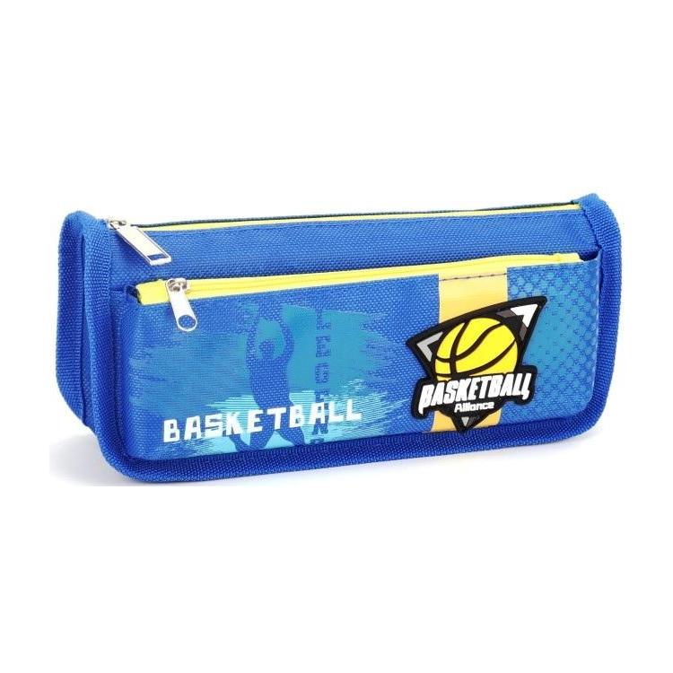 Piórnik tuba duża Koszykówka niebieski