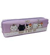 Piórnik tuba mała Kotki fiolet