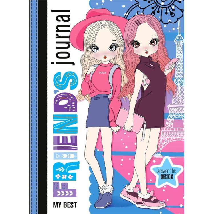 Zeszyt przyjaciółek 135x197/48K TW brokat nieb.