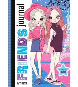 Zeszyt przyjaciółek 135x197/48K TW brokat nieb.