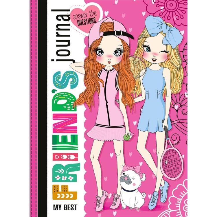 Zeszyt przyjaciółek 135x197/48K TW brokat różowy