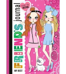 Zeszyt przyjaciółek 135x197/48K TW brokat różowy