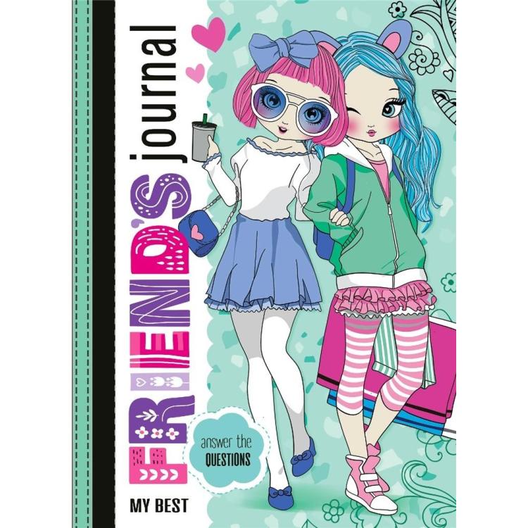 Zeszyt przyjaciółek 135x197/48K TW brokat zielony