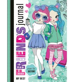 Zeszyt przyjaciółek 135x197/48K TW brokat zielony