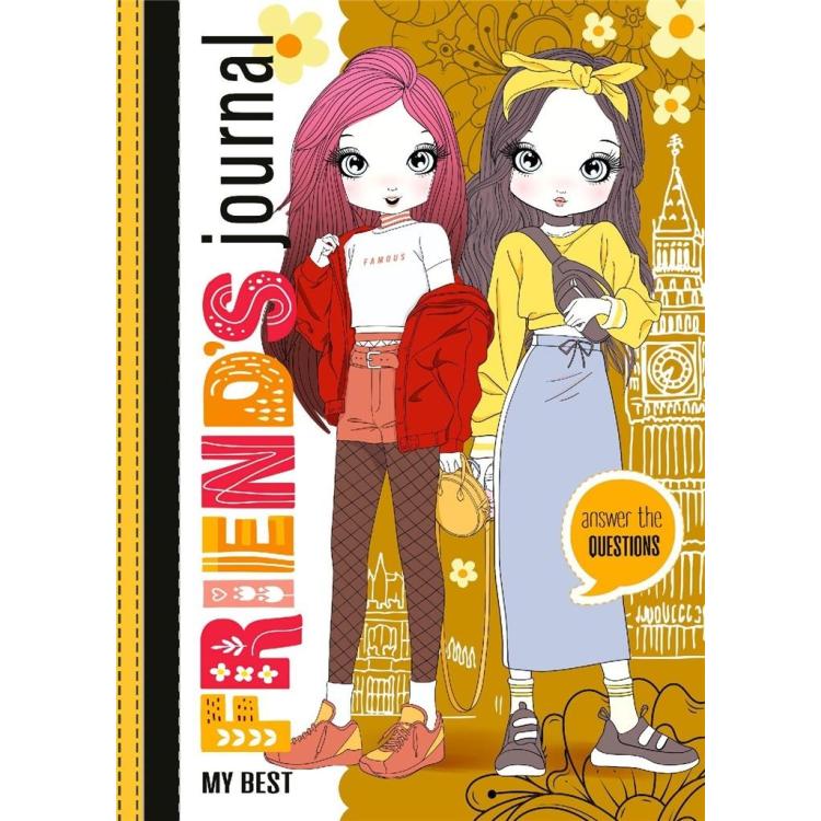 Zeszyt przyjaciółek 135x197/48K TW brokat żółty