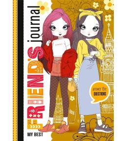 Zeszyt przyjaciółek 135x197/48K TW brokat żółty