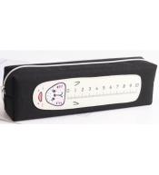 Piórnik tuba mała Kot linijka beżowa FRESH