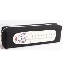 Piórnik tuba mała Kot linijka beżowa FRESH