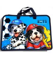 Teczka-torba A4+ zapinana na zamek z rączką Pieski