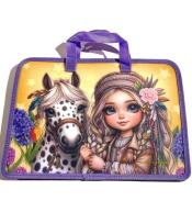 Teczka-torba A4+ zapinana na zamek z rączką Koń