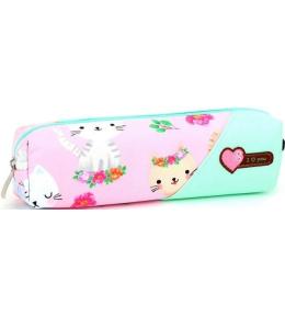 Piórnik tuba mała Kotki seledyn