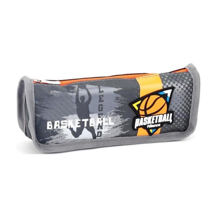 Piórnik tuba mała Koszykówka szary