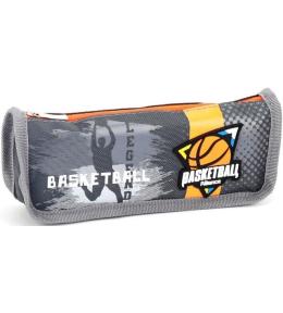 Piórnik tuba mała Koszykówka szary