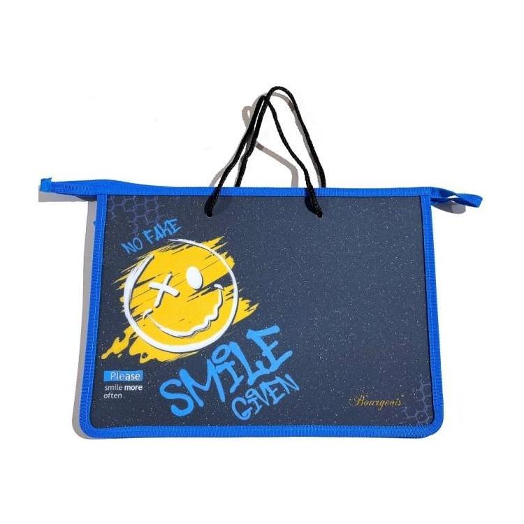 Teczka-torba A4+ zapinana na zamek z rączką Uśmiec